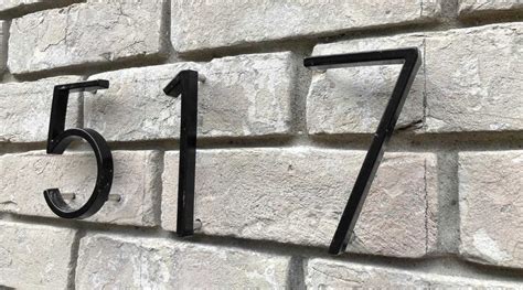 how to put metal numbers on a brick house|brick house numbers drilling.